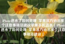 iPhone进水了如何处理  苹果官方给出多个注意事项及建议苹果手机进水「iPhone进水了如何处理  苹果官方给出多个注意事项及建议」