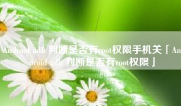 Android adb 判断是否有root权限手机关「Android adb 判断是否有root权限」